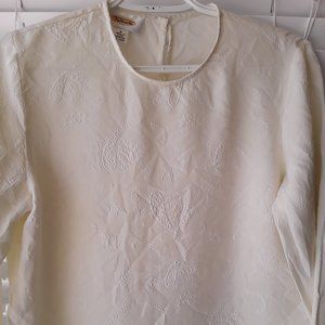 Talbots cream blouse size 4